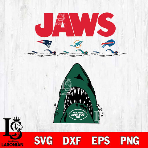 New York Jets Jaws Eat Patriots, Dolphins, Bills Svg Eps Dxf Png File, Digital Download, Instant Download