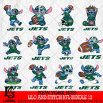 New York Jets Lilo and stitch Sport NFL Bundle 12 SVG DXF EPS PNG FILE,Bundle Stitch File Cut,NFL Digital Download,Instant Download, Silhouette
