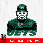 New York Jets Michael Myers Horror Halloween Svg Eps Dxf Png File, Digital Download, Instant Download