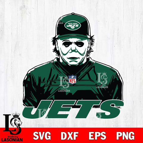 New York Jets Michael Myers Horror Halloween Svg Eps Dxf Png File, Digital Download, Instant Download