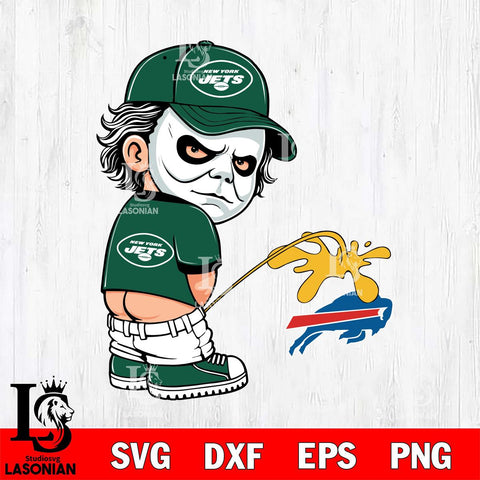 New York Jets Michael Myers Piss On Buffalo Bills Svg Eps Dxf Png File, Digital Download, Instant Download