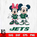New York Jets Mickey And Minnie Football Svg Eps Dxf Png File, NFL svg , Digital Download , Instant Download, Cricut File