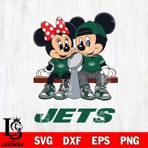 New York Jets Mickey And Minnie Football Champions Svg Eps Dxf Png File, NFL svg , Digital Download , Instant Download, Cricut File