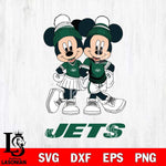 New York Jets Mickey And Minnie Mouse Football Svg Eps Dxf Png File, Bundle NFl svg , File Cut , Digital Download , Instant Download, Laser Cut Svg Files