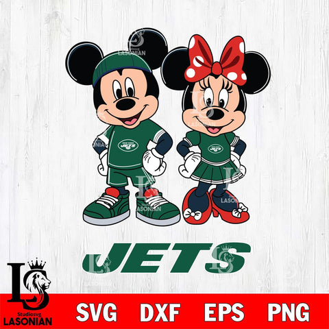 New York Jets Mickey And Minnie Rugby Svg Eps Dxf Png File, NFL svg , Digital Download , Instant Download, Cricut File