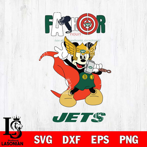 New York Jets Mickey Father Sport Svg Eps Dxf Png File, NFL File Cut,Digital Download,Instant Download,Disney Svg Files