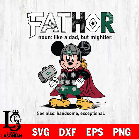 New York Jets Mickey Fathor Sport Svg Eps Dxf Png File, NFL File Cut,Digital Download,Instant Download,Disney Svg Files