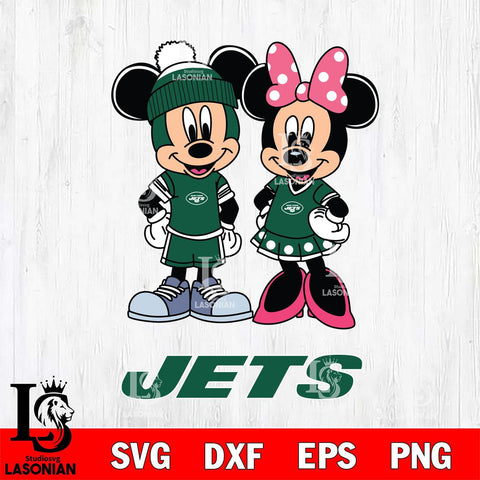 New York Jets Mickey Minnie Mouse Pink Svg Eps Dxf Png File, Bundle NFl svg , File Cut , Digital Download , Instant Download, Laser Cut Svg Files