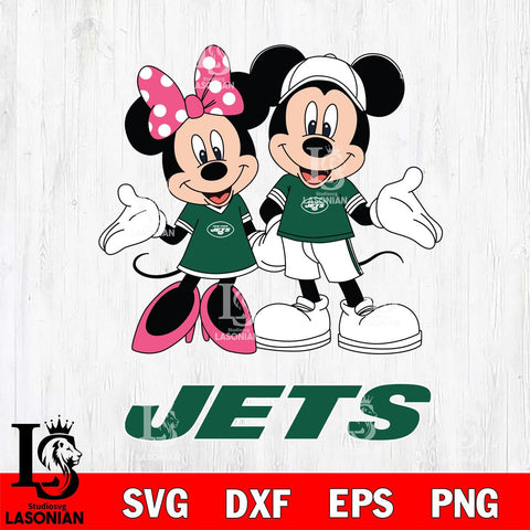 New York Jets Mickey Minnie Mouse Sport Svg Eps Dxf Png File, Bundle NFl svg , File Cut , Digital Download , Instant Download, Laser Cut Svg Files