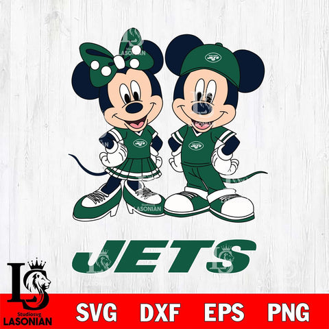 New York Jets Mickey Minnie Mouse rugby ball Svg Eps Dxf Png File, Bundle NFl svg , File Cut , Digital Download , Instant Download, Laser Cut Svg Files
