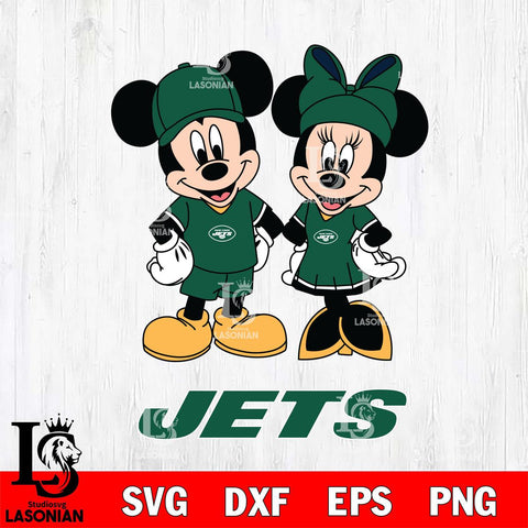 New York Jets Mickey Minnie Rugby Svg Eps Dxf Png File, Bundle NFl svg , File Cut , Digital Download , Instant Download, Laser Cut Svg Files