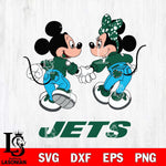 New York Jets Mickey Minnie Valentine Rugby Svg Eps Dxf Png File, Digital Download ,Instant Download, Cricut File