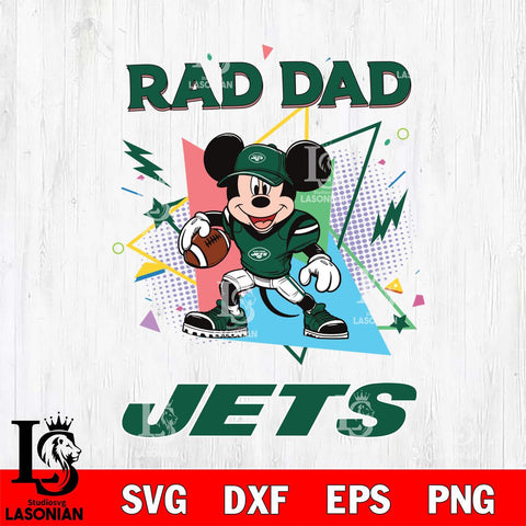 New York Jets Mickey Mouse Sport Rad Dad SVG DXF EPS PNG FILE, Disney Father day File Cut,Digital Download,Instant Download,Disney Svg Files