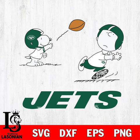 New York Jets Peanuts play football SVG DXF EPS PNG FILE,Snoopy File Cut, Nfl Digital Download,Instant Download, Silhouette
