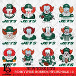 New York Jets Pennywise Horror NFL Bundle 12 SVG Eps Dxf Png File, NFL svg, Digital Download, Instant Download