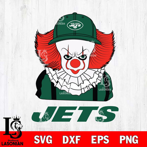 New York Jets Pennywise Horror Sport 10 Svg Eps Dxf Png File, NFL svg, Digital Download, Instant Download