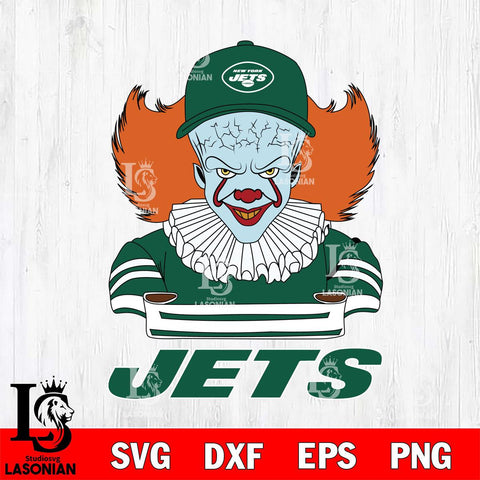 New York Jets Pennywise Horror Sport 2 Svg Eps Dxf Png File, NFL svg, Digital Download, Instant Download
