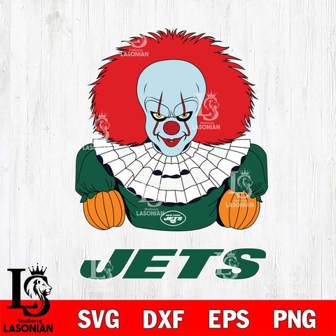New York Jets Pennywise Horror Sport 3 Svg Eps Dxf Png File, NFL svg, Digital Download, Instant Download