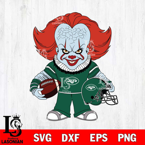 New York Jets Pennywise Horror Sport Svg Eps Dxf Png File, NFL svg, Digital Download, Instant Download