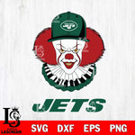 New York Jets Pennywise Horror Sport 4 Svg Eps Dxf Png File, NFL svg, Digital Download, Instant Download