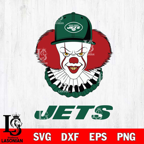 New York Jets Pennywise Horror Sport 4 Svg Eps Dxf Png File, NFL svg, Digital Download, Instant Download