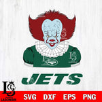 New York Jets Pennywise Horror Sport 5 Svg Eps Dxf Png File, NFL svg, Digital Download, Instant Download