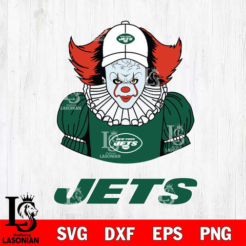 New York Jets Pennywise Horror Sport 7 Svg Eps Dxf Png File, NFL svg, Digital Download, Instant Download