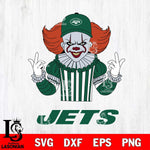 New York Jets Pennywise Horror Sport 8 Svg Eps Dxf Png File, NFL svg, Digital Download, Instant Download