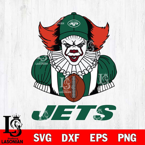 New York Jets Pennywise Horror Sport 9 Svg Eps Dxf Png File, NFL svg, Digital Download, Instant Download