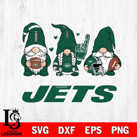 New York Jets Rugby Gnome File Cut, NFL SVG, Digital Download , CHRISTMAS Criucut , Silhouette