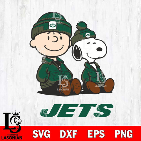 New York Jets Snoopy and Charlie Sport Svg Eps Dxf Png File, Cut file Digital Download ,Instant Download, Cricut File