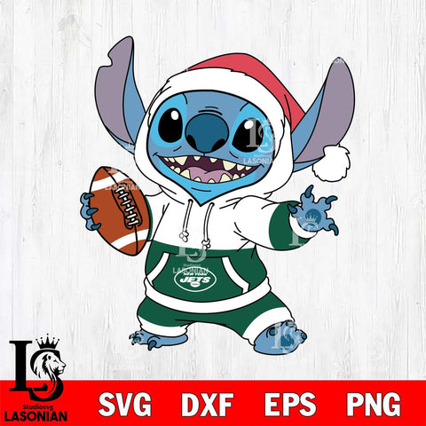 New York Jets Stitch Football Christmas File Cut, NFL SVG DXF EPS PNG FILE, Digital Download , Criucut , Silhouette