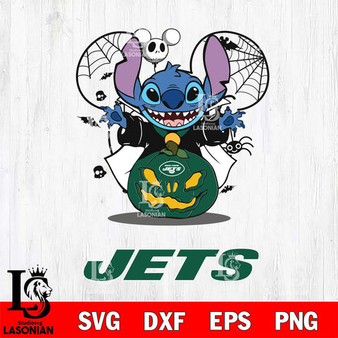 New York Jets Stitch Horror Halloween Svg Eps Dxf Png File, Digital Download, Instant Download