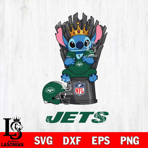 New York Jets Stitch King Football SVG DXF EPS PNG FILE, Stitch File Cut,NFL Digital Download,Instant Download, Silhouette