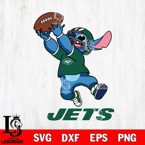 New York Jets Stitch Rugby Ball SVG DXF EPS PNG FILE, Stitch File Cut,NFL Digital Download,Instant Download, Silhouette