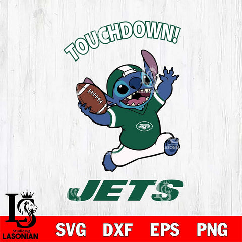 New York Jets Stitch Touchdown SVG DXF EPS PNG FILE, NFL File Cut, Digital Download,Instant Download, Silhouette, Cricut