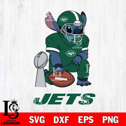 New York Jets Stitch Vince Lombardi Trophy SVG DXF EPS PNG FILE, NFL File Cut, Digital Download,Instant Download, Silhouette, Cricut