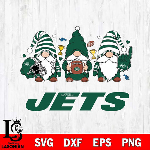 New York Jets Three Gnome File Cut, NFL SVG, Digital Download , CHRISTMAS Criucut , Silhouette