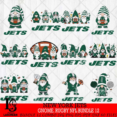 New York Jets  Gnome Football NFL Bundle File Cut, NFL SVG, Digital Download , CHRISTMAS Criucut , Silhouette