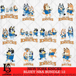 New York Knicks Bluey Dace Mode NBA Bundle 12 SVG Eps Dxf Png File, Digital Download, Instant Download