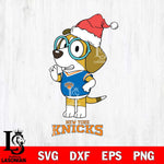 New York Knicks Christmas Bluey Honey Sport Svg , Christmas Svg , Bluey svg , Digital Download, dxf eps png pdf file
