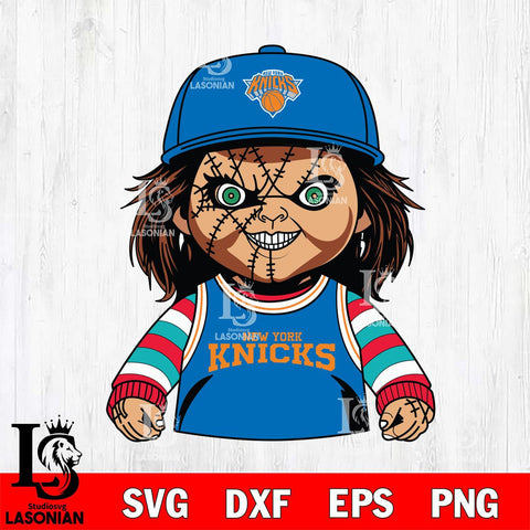 New York Knicks Chucky Horror basketball SVG DXF EPS PNG FILE, NBA File Cut,Halloween Digital Download,Instant Download, Silhouette