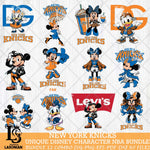 New York Knicks Disney character NBA Bundle 12 Svg Eps Dxf Png File, Digital Download, Instant Download