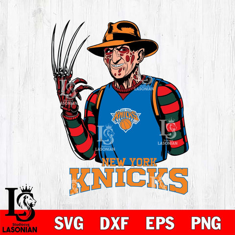 New York Knicks Freddy Krueger Horror Svg Eps Dxf Png File, NBA svg, Digital Download, Instant Download