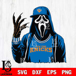New York Knicks Ghostface Horror basketball SVG DXF EPS PNG FILE, NBA File Cut,Halloween Digital Download,Instant Download, Silhouette