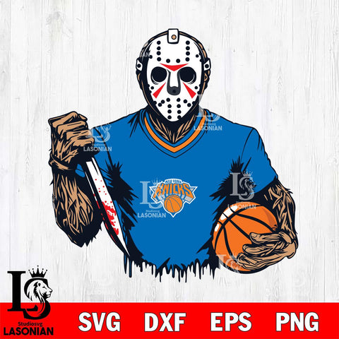 New York Knicks Jason Voorhees Horror 5 Svg Eps Dxf Png File, NBA svg, Digital Download, Instant Download