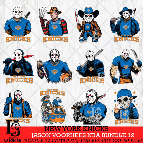 New York Knicks Jason Voorhees NBA Bundle 12 SVG Eps Dxf Png File, Bundle NBA svg, Digital Download, Instant Download