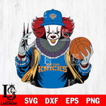 New York Knicks Pennywise Horror basketball SVG DXF EPS PNG FILE, NBA File Cut,Halloween Digital Download,Instant Download, Silhouette