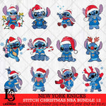 New York Knicks Stitch Christmas NBA Bundle 12 SVG DXF EPS PNG file,Bundle NBA Svg, Digital download, Cut file