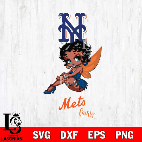 New York Mets Beauty Black Fairy Betty Boop
